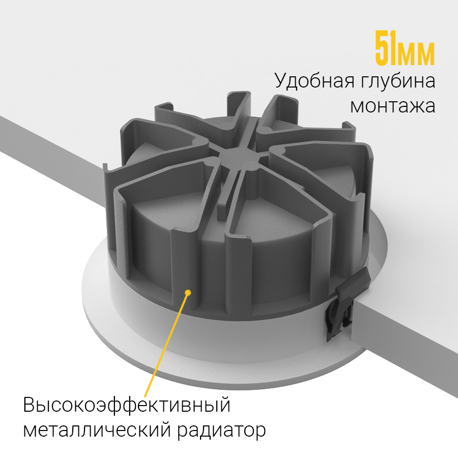 Встраиваемый светодиодный светильник Ledron DL73026-357W (2299)