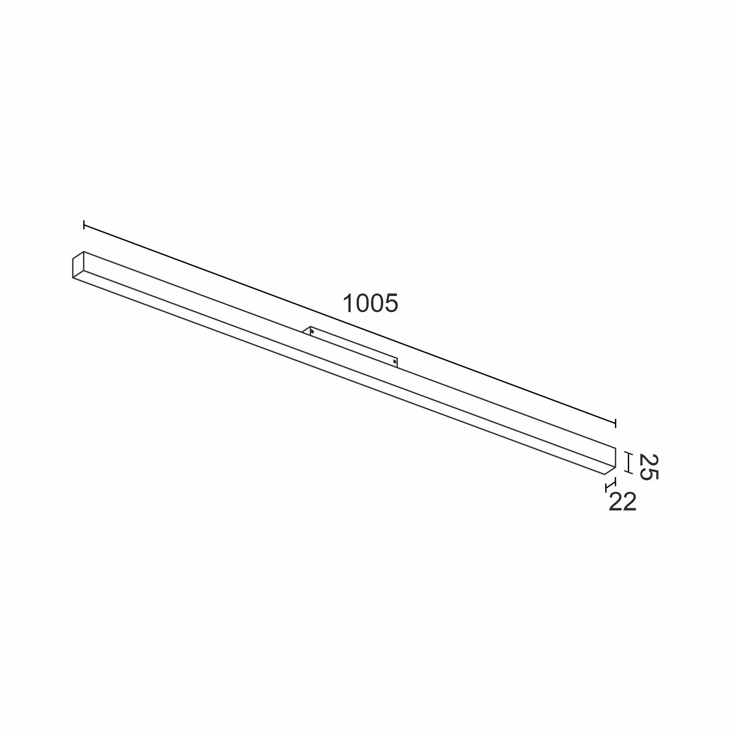 Светодиодный светильник для магнитной системы Ledron MATTE LINE 1005 White 4000K (9947)