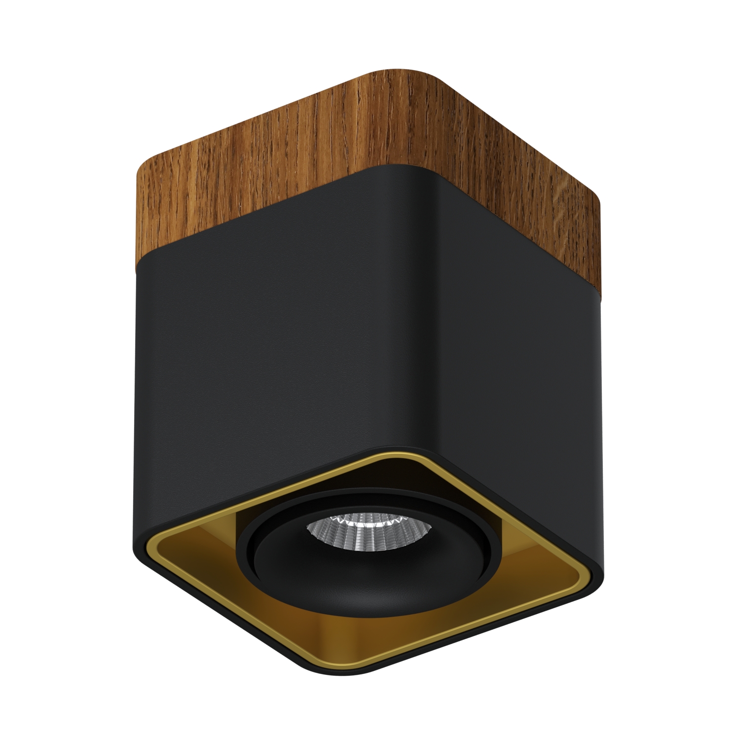 Накладной светодиодный светильник Ledron TUBING Wooden 30 Black-Gold (4457)