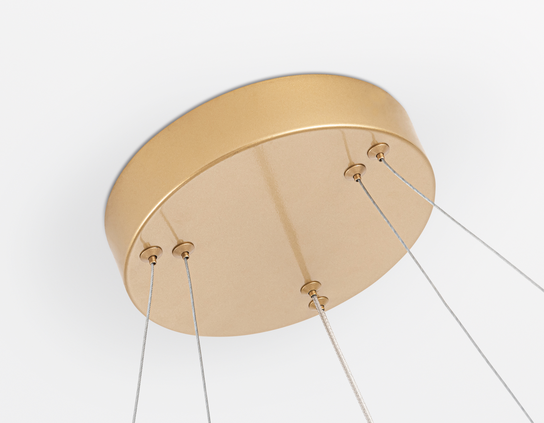 Подвесной светодиодный светильник FL5508/2+6 GD золото 45W 3000K/4200K/6400K D600/400*1300 (без ПДУ)