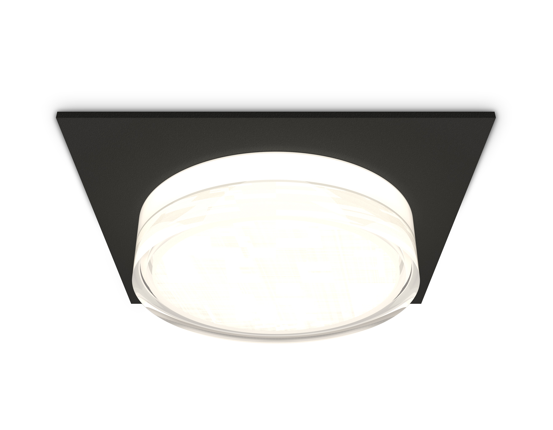 Комплект встраиваемого светильника с акрилом XC8062022 SBK/FR/CL черный песок/белый матовый/прозрачный GX53 (C8062, N8399)