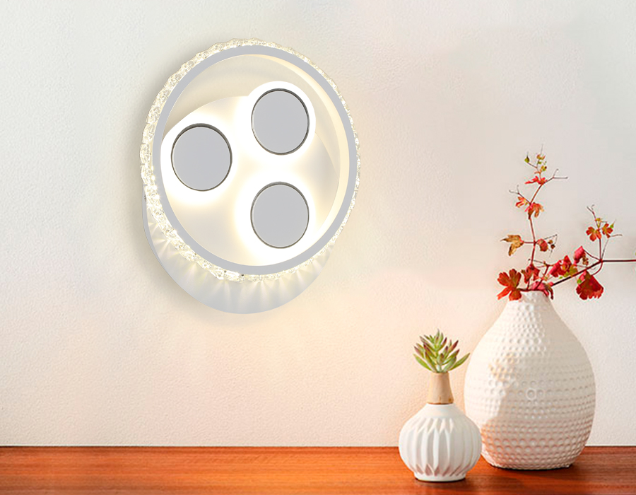 Настенный светодиодный светильник с выключателем FA268 SWH белый песок LED 4200K 18W 240*210*50