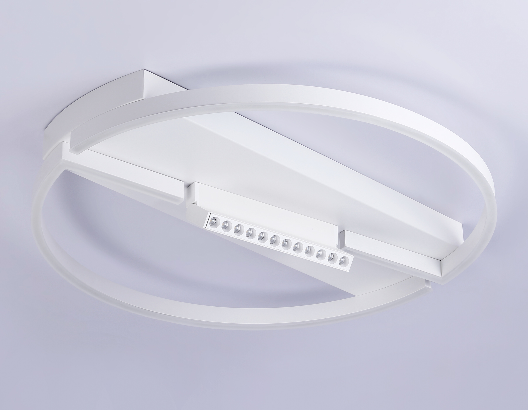 Потолочный светодиодный светильник FL51459/1+1 WH белый 72W 3000K-6400K+4200K D600*110 (ПДУ РАДИО 2.4G)