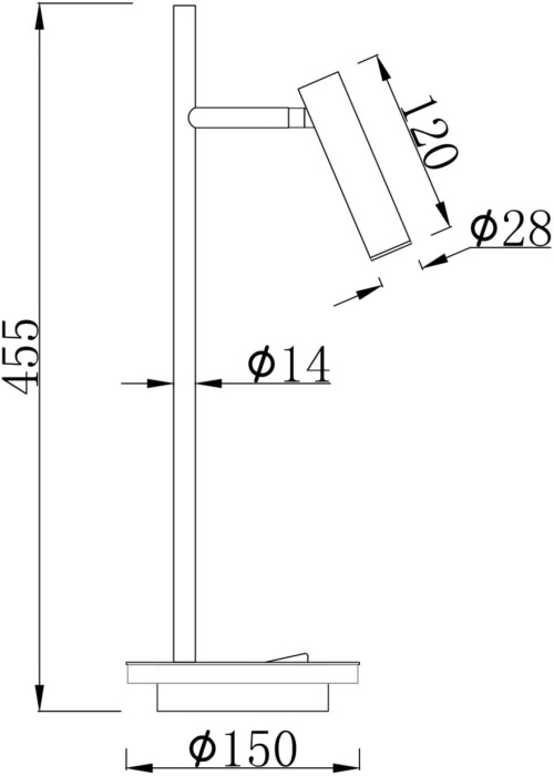 Настольная лампа светодиодная с выключателем Estudo Z010TL-L8B3K (z010tl-l8b3k)