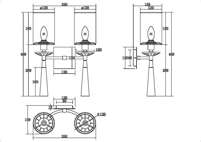 Бра Bianco MOD224WL-02BS1 (mod224wl-02bs1)