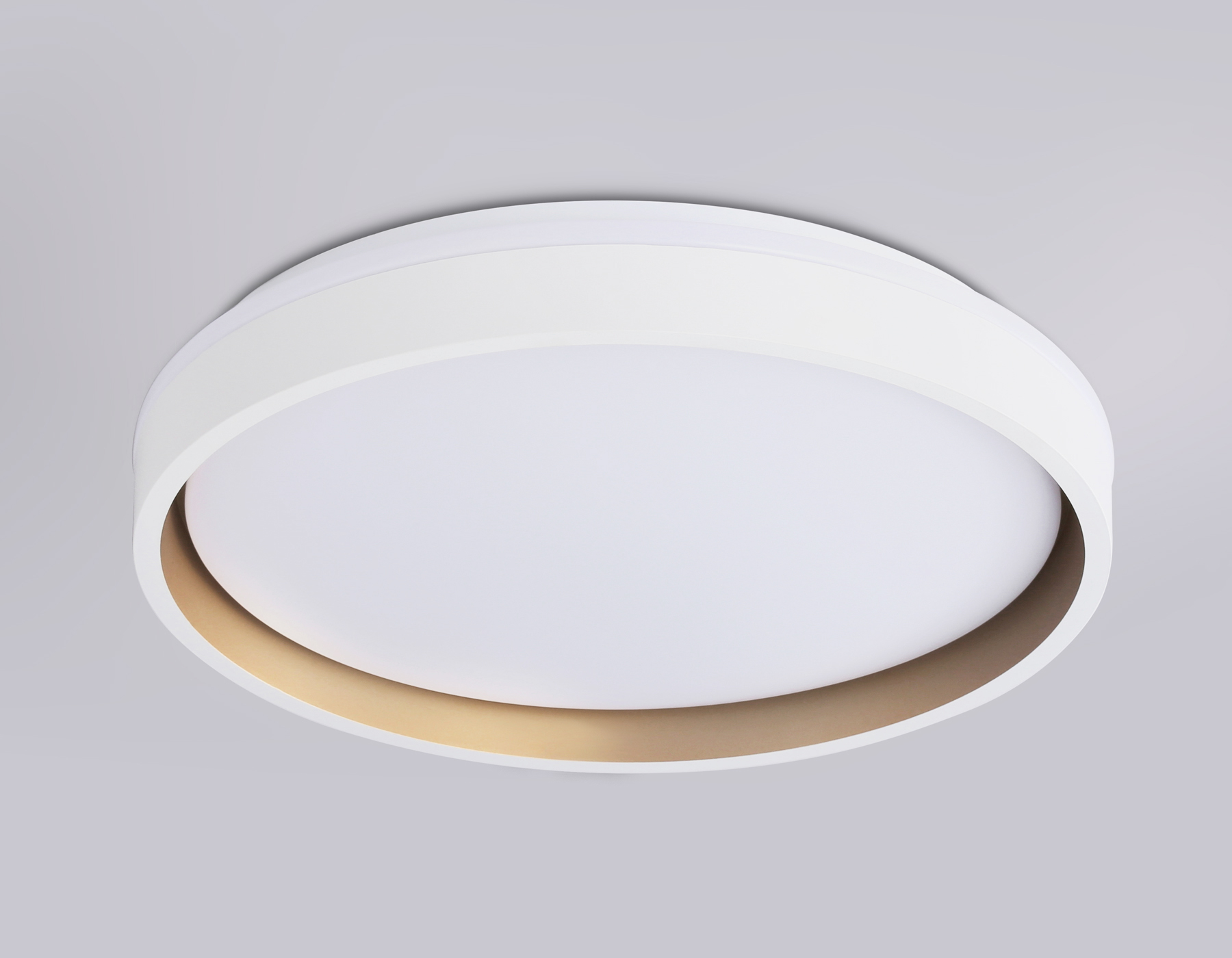 Светодиодный светильник RGB с пультом управления FZ601 WH/GD белый/золото IP20 46W 3000K-6500K+RGB D390*80 (ПДУ ИК)