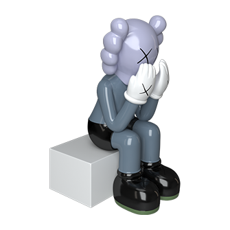 Дизайнерская статуэтка копилка KAWS синий (9483)