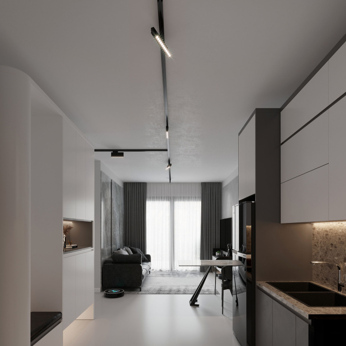 Трековый светильник однофазный Garda Черный 20W 4200K 8501801 (a057442)