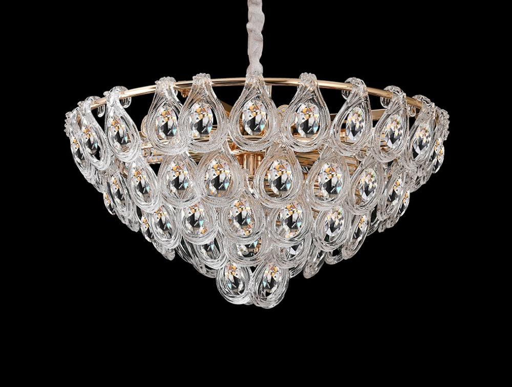 Подвесная люстра хрустальная Newport 5250 5259C gold (5259_c_gold)