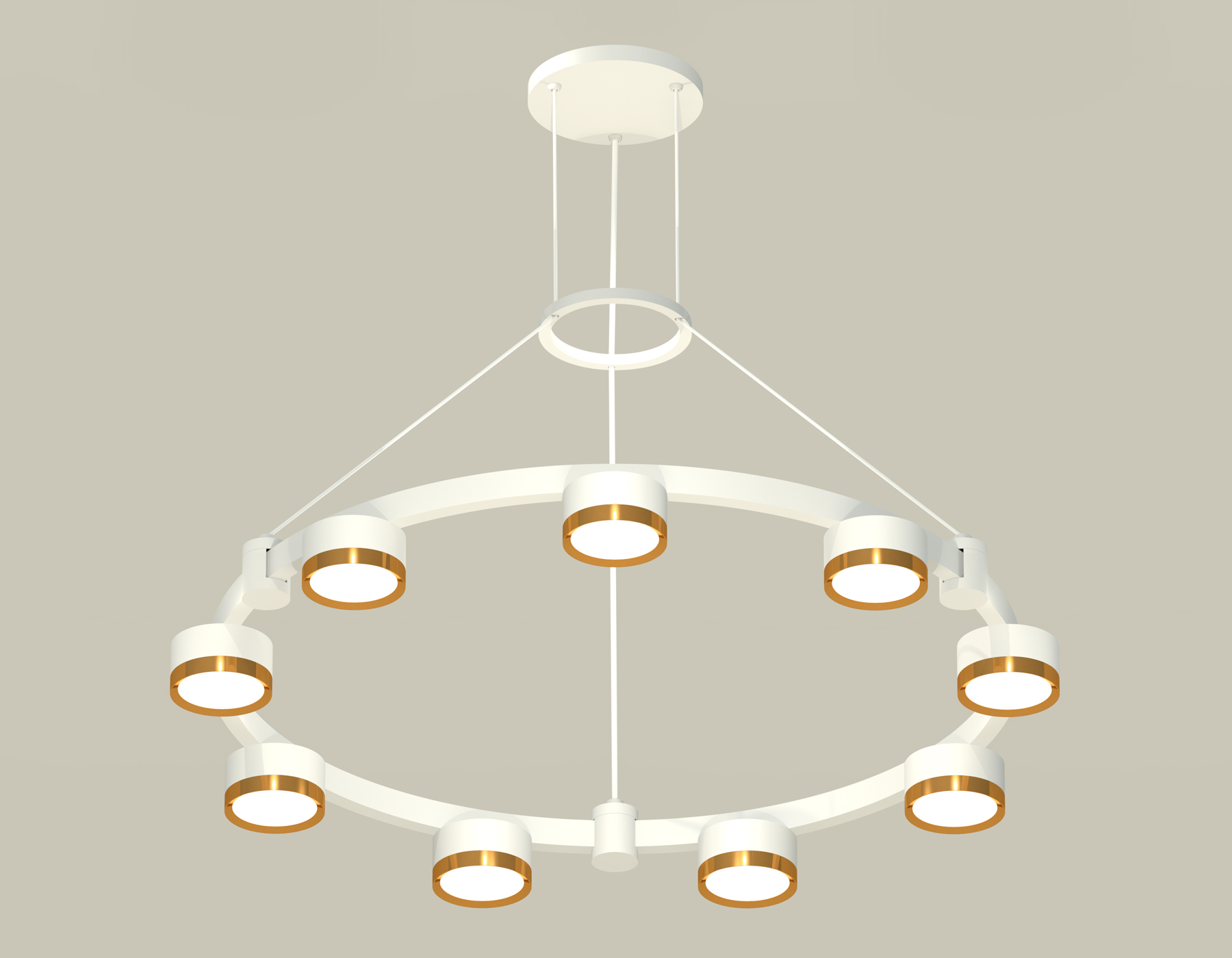 Комплект подвесного светильника Techno Ring XR92031802/9 SWH/PYG белый песок/золото желтое полированное GX53 (A9203, C9241, N8124)