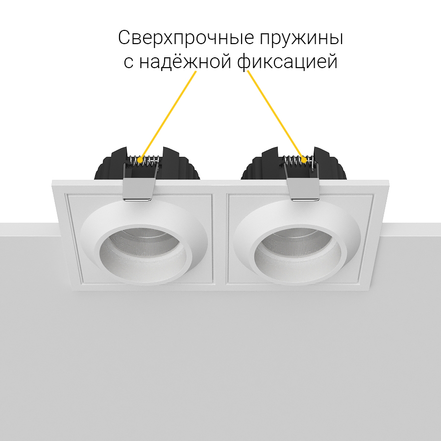 Встраиваемый светодиодный светильник Ledron GIZA SQ2 White (2110)