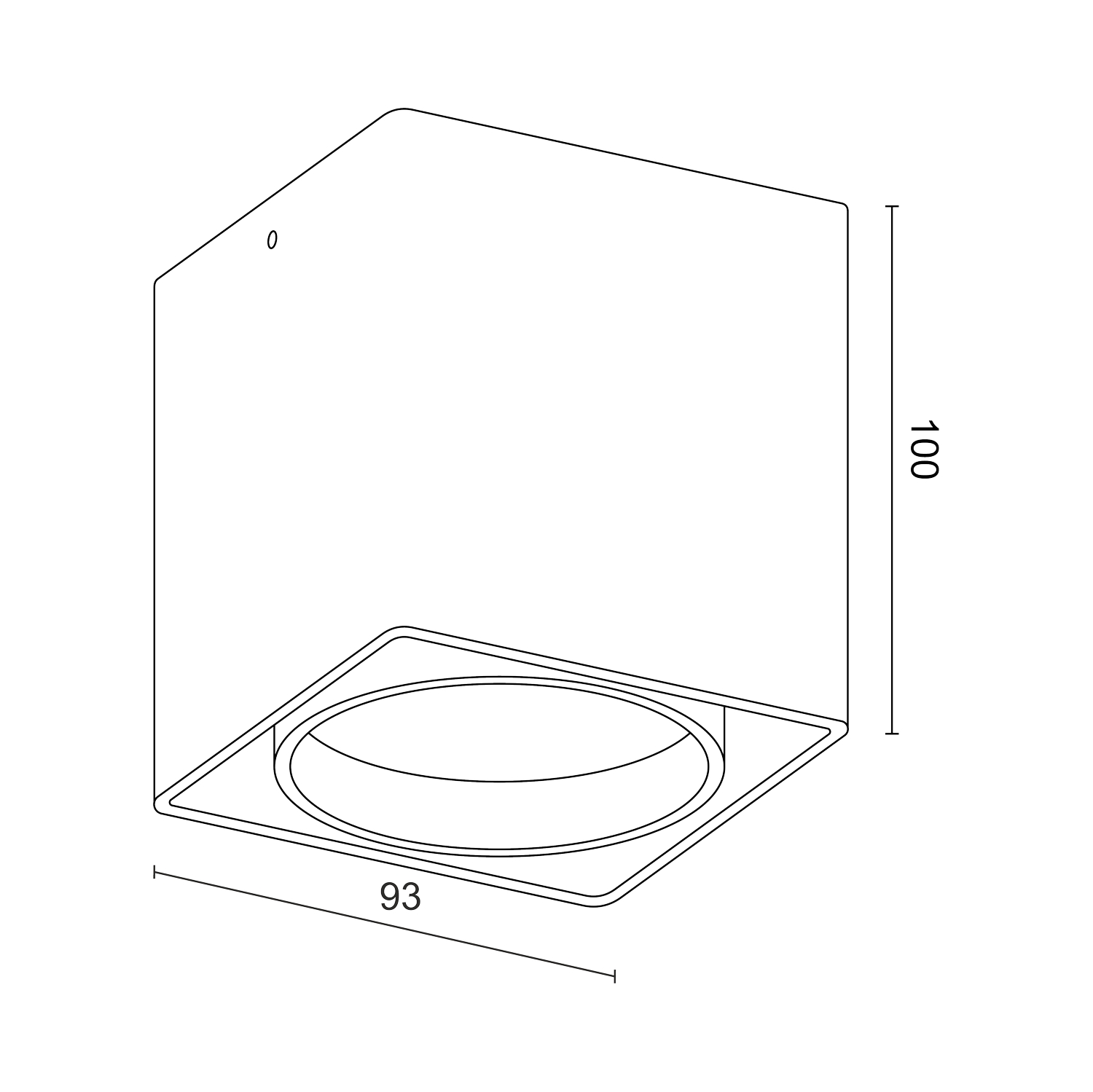 Накладной светильник под сменную лампу Ledron KEA ED GU10 Black (2805)