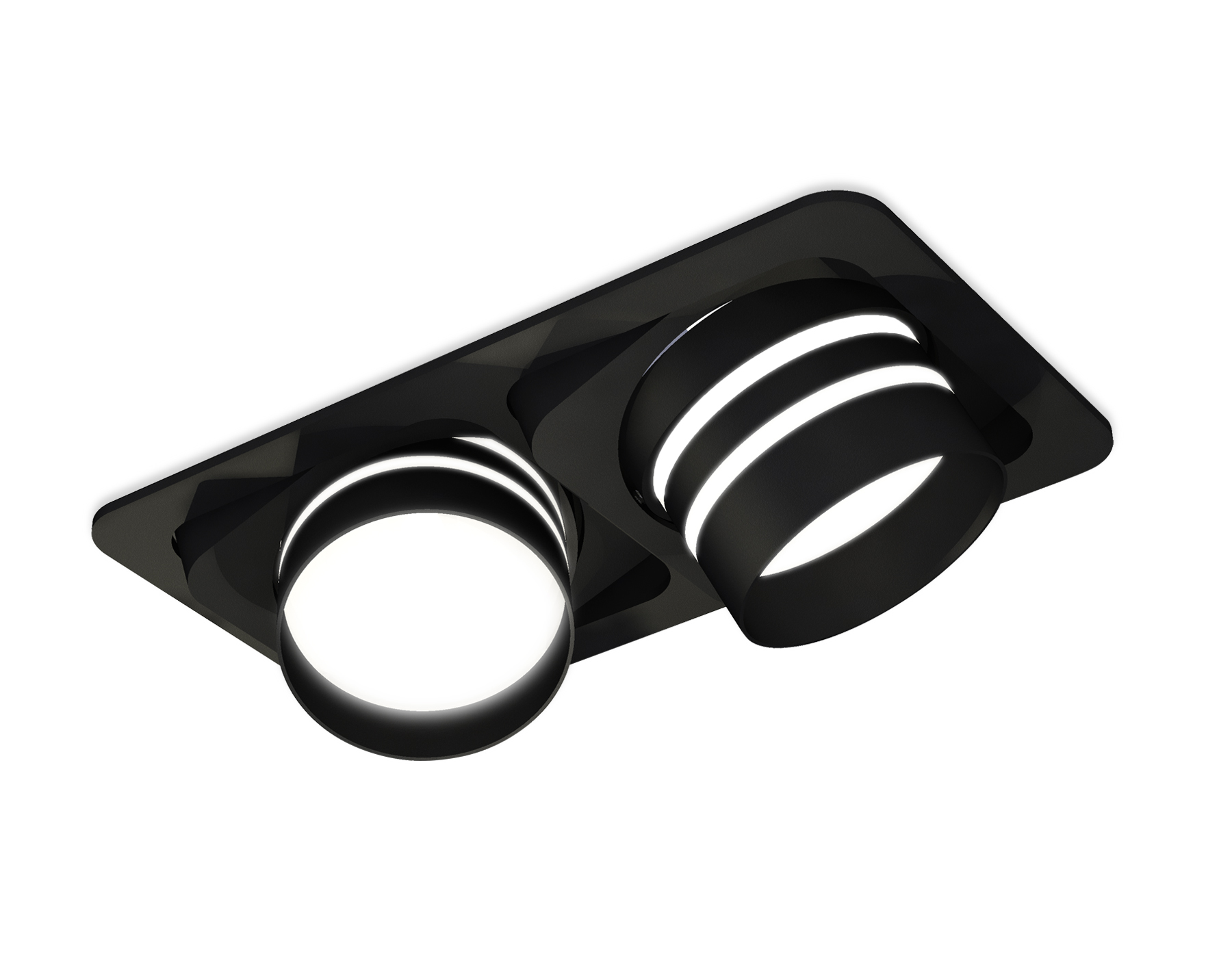 Комплект встраиваемого поворотного светильника XC7664082 SBK/FR черный песок/белый матовый MR16 GU5.3 (C7664, N7142)