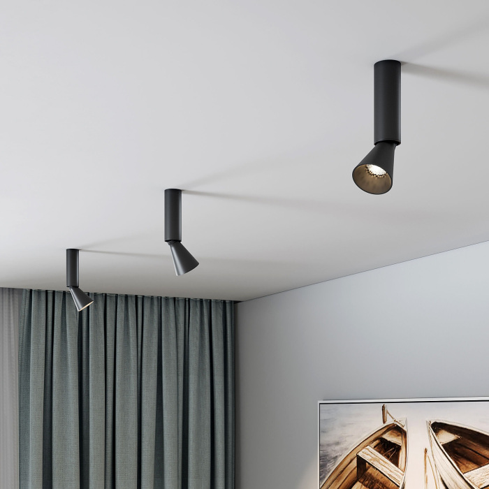 Светильник накладной светодиодный Elektrostandard Piks 25107LED 7W 4000К черный (a066495)