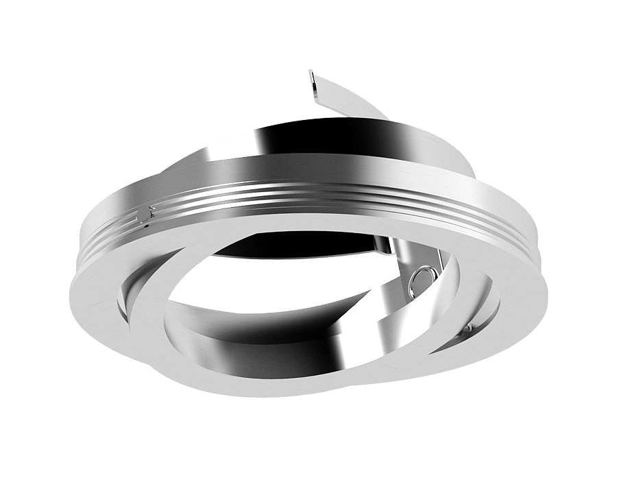 Насадка передняя поворотная для корпуса светильника с диаметром отверстия D70mm N7003 PSL серебро полированное D70*H26mm Out1.5mm MR16