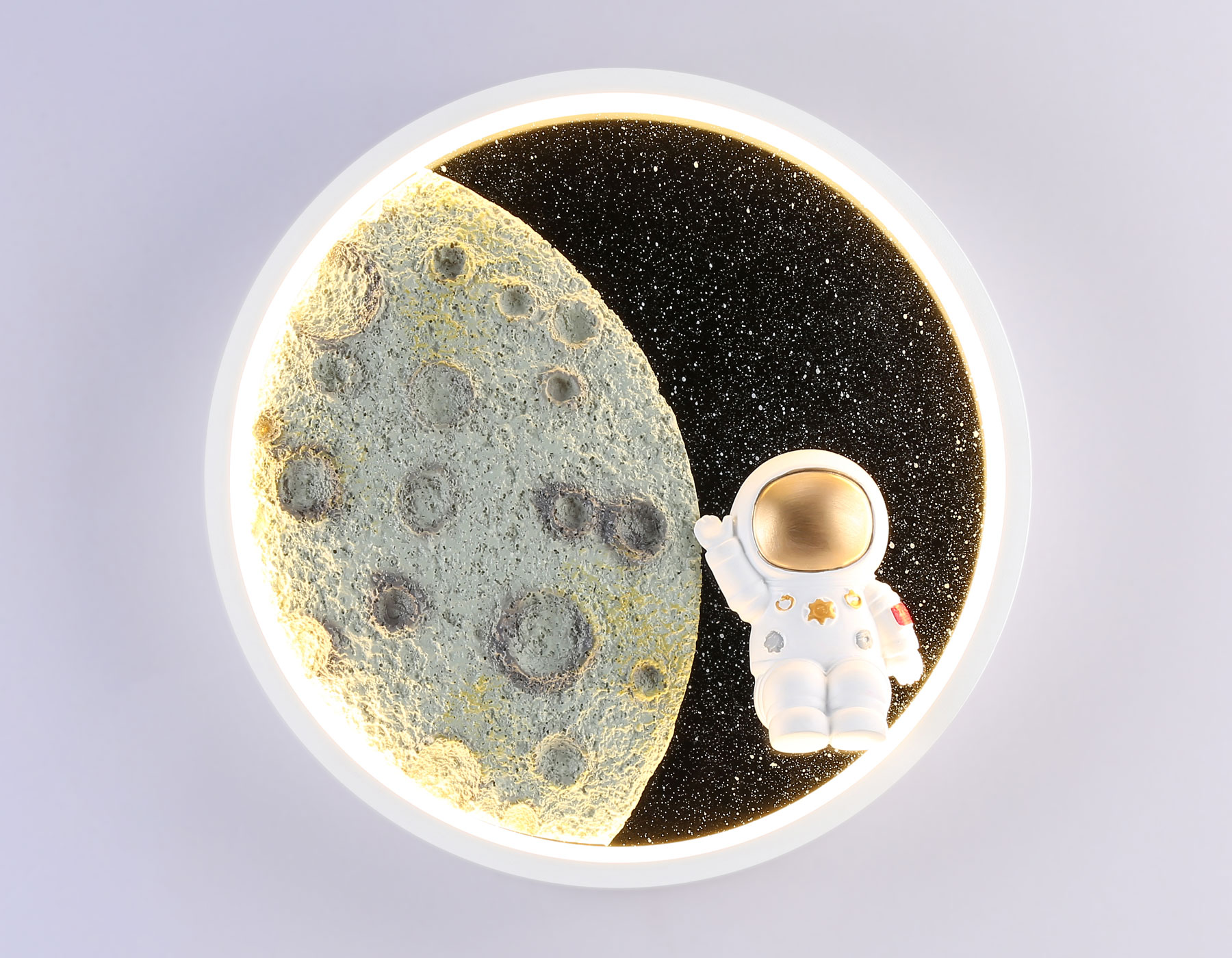 Настенный светодиодный светильник FW11101 SWH белый песок LED 3000K/4200K/6400K 12W D300*35