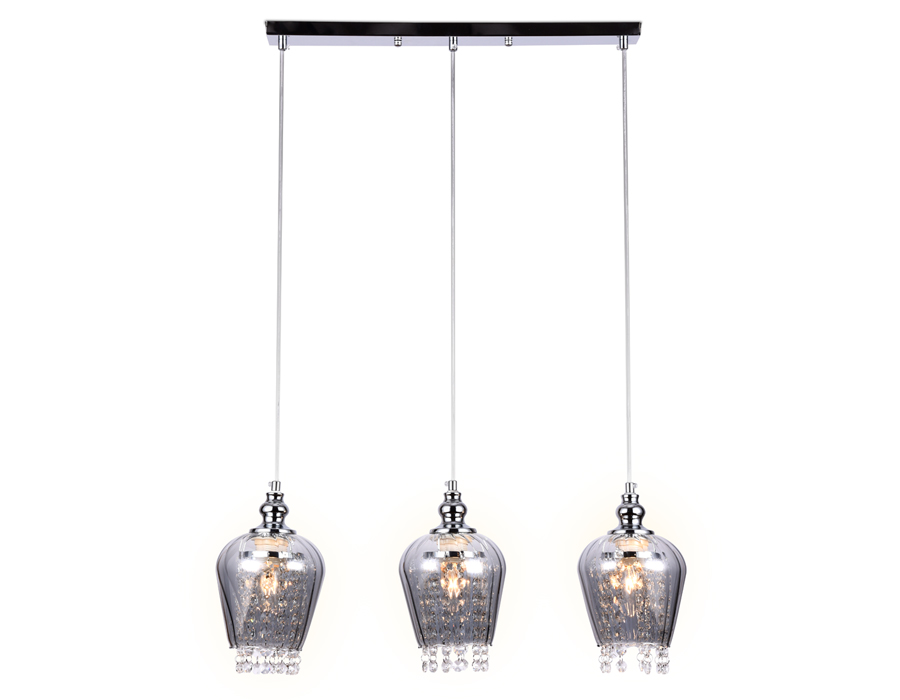 Подвесной светильник со сменной лампой TR3613/3 CH/SM хром/дымчатый E27/3 max 40W 570*140*920