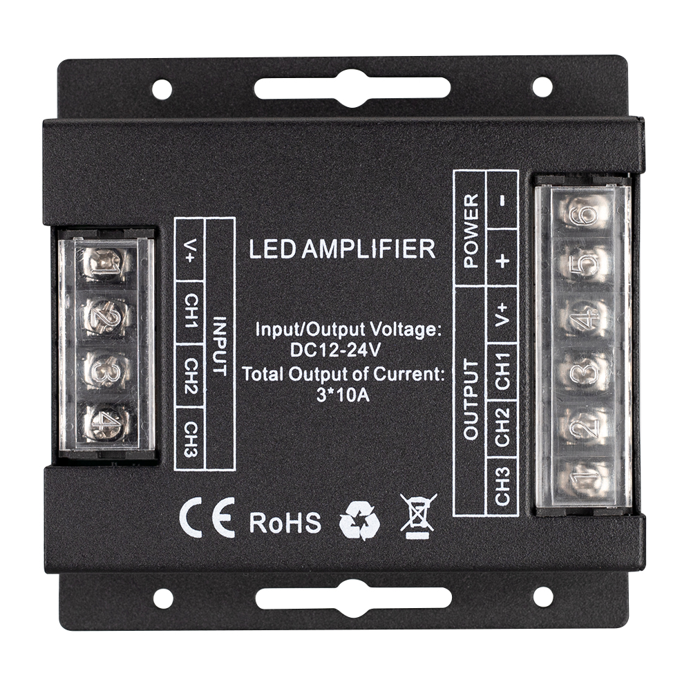 Усилитель ARL-5022-RGB (12-24V, 3x10A, 360-720W) (Arlight, IP20 Металл, 3 года) 027140