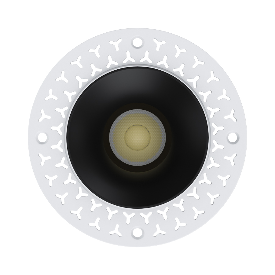 Встраиваемый светодиодный светильник под шпаклевку Starship Black 12W Zigbee (11085)