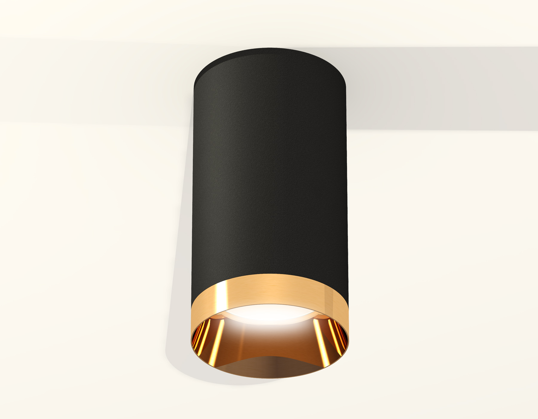 Комплект накладного светильника XS6323024 SBK/PYG черный песок/золото желтое полированное MR16 GU5.3 (C6323, N6134)