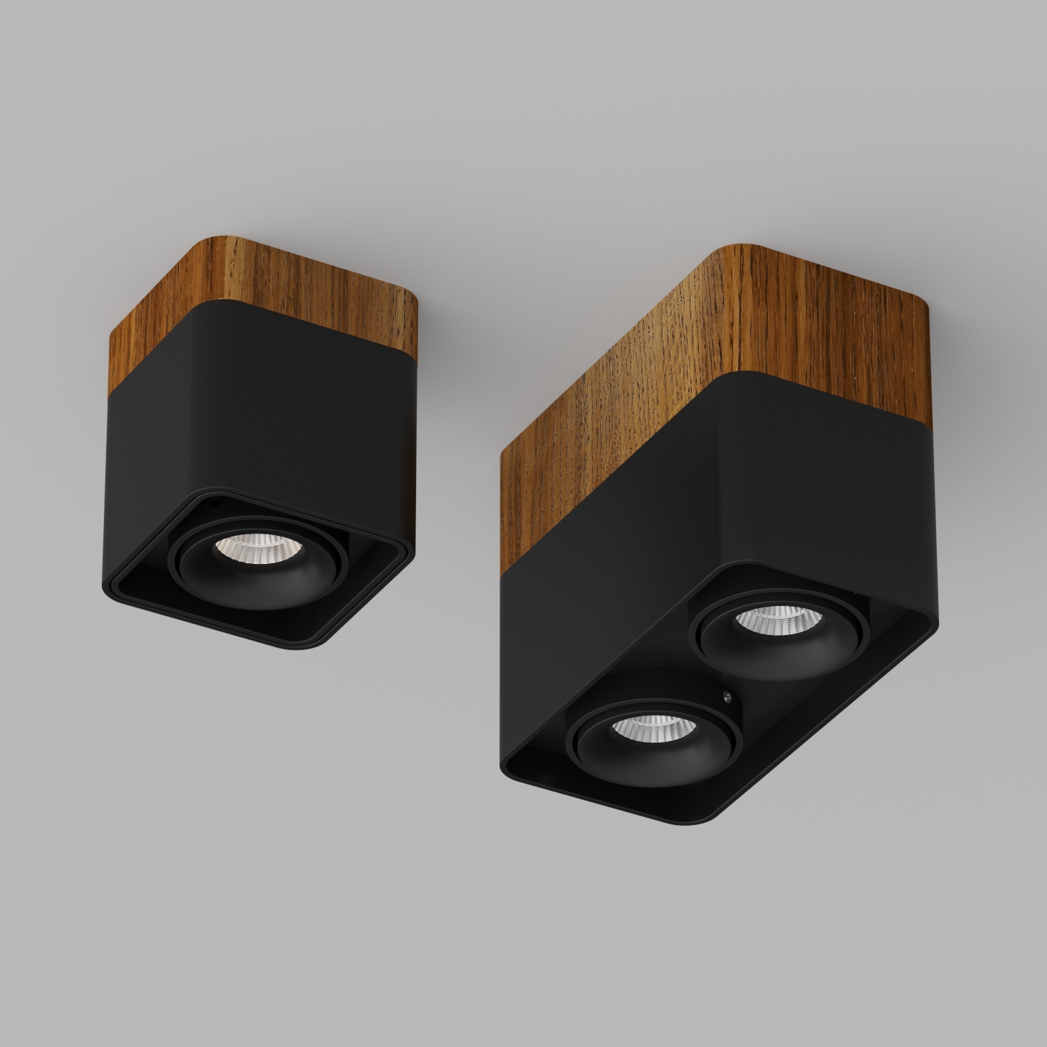 Накладной светодиодный светильник Ledron TUBING 2 Wooden 60 Black (4471)
