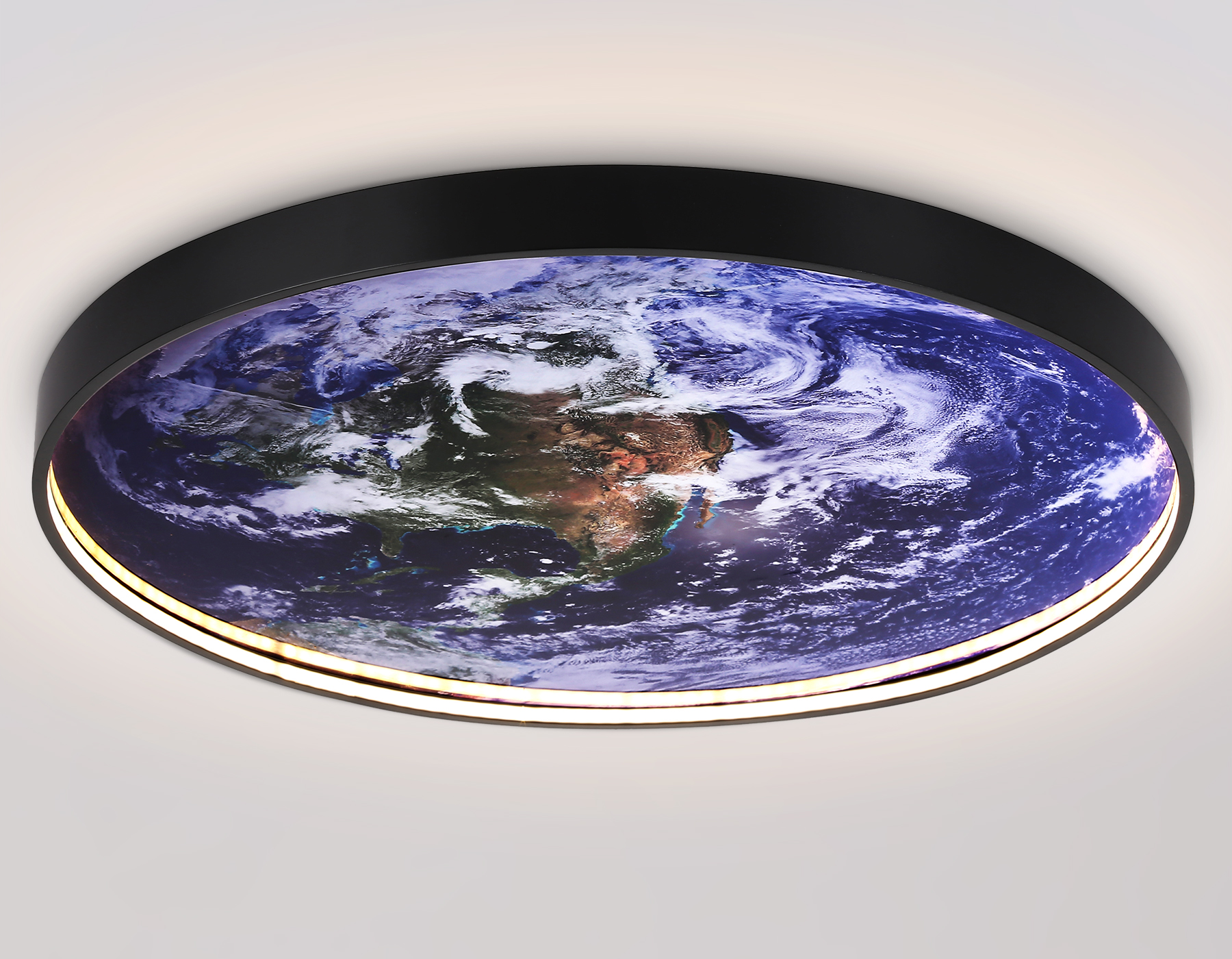 Настенно-потолочный светодиодный светильник FW11136 BK черный 50W LED 3000-6400K D800*38