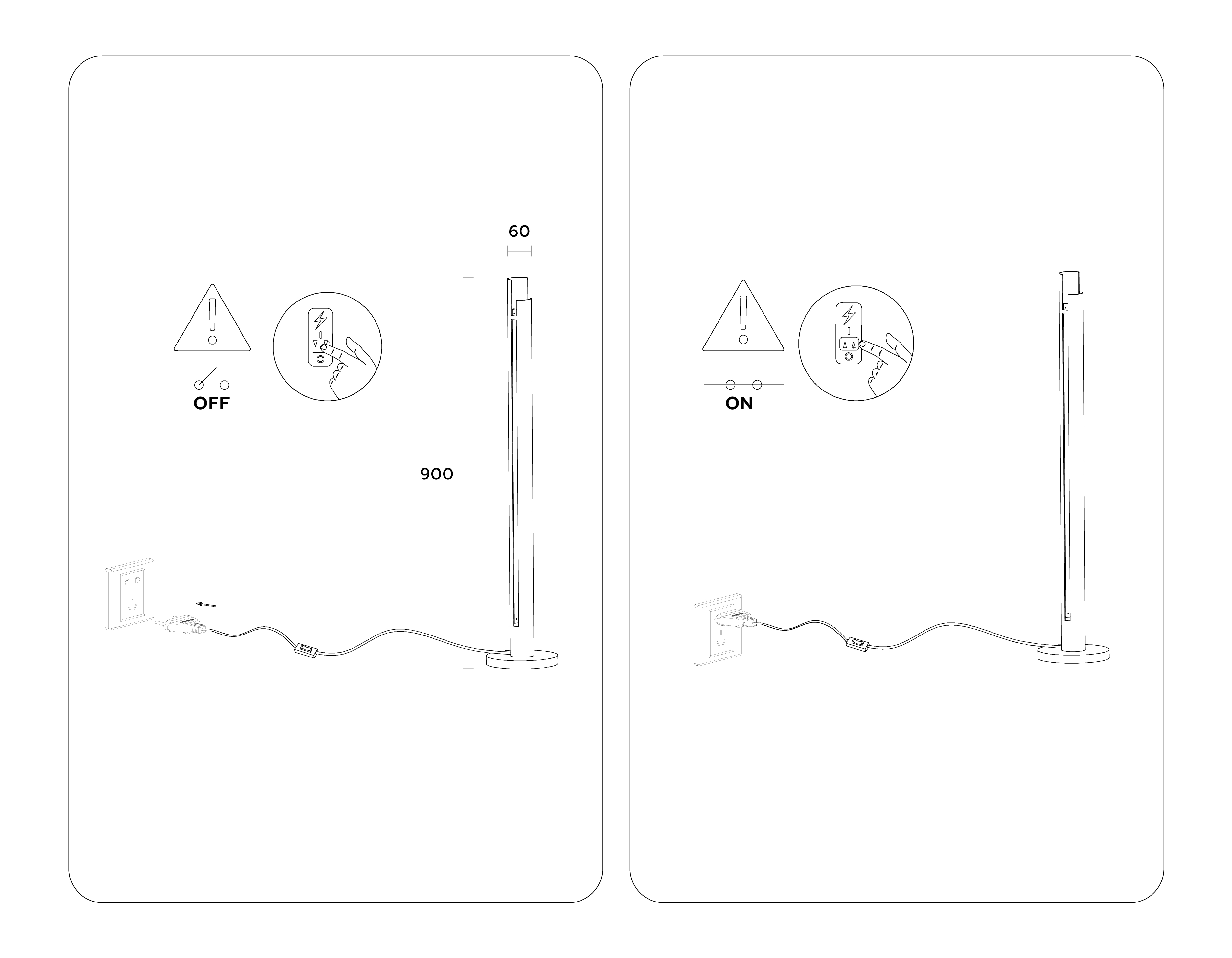Напольный светодиодный светильник TN71342 WH белый LED 10W 4200K D60*900