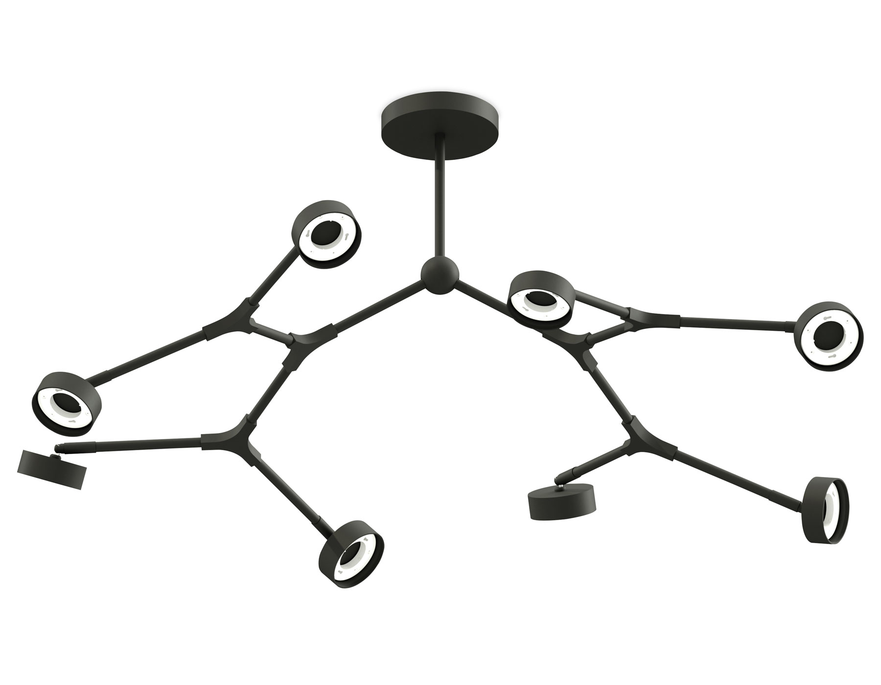 Корпус светильника подвесной поворотный для насадок D85 C9060/8 SBK черный песок 1100*175*Hmm GX53/8