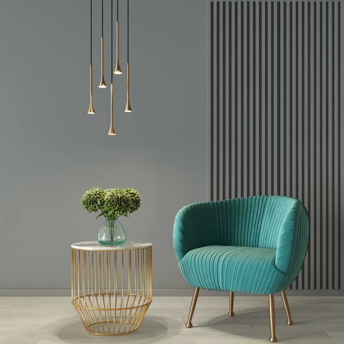 Подвесной светильник Elektrostandard Hall 50314 LED 5W 4000K латунь (a068820)