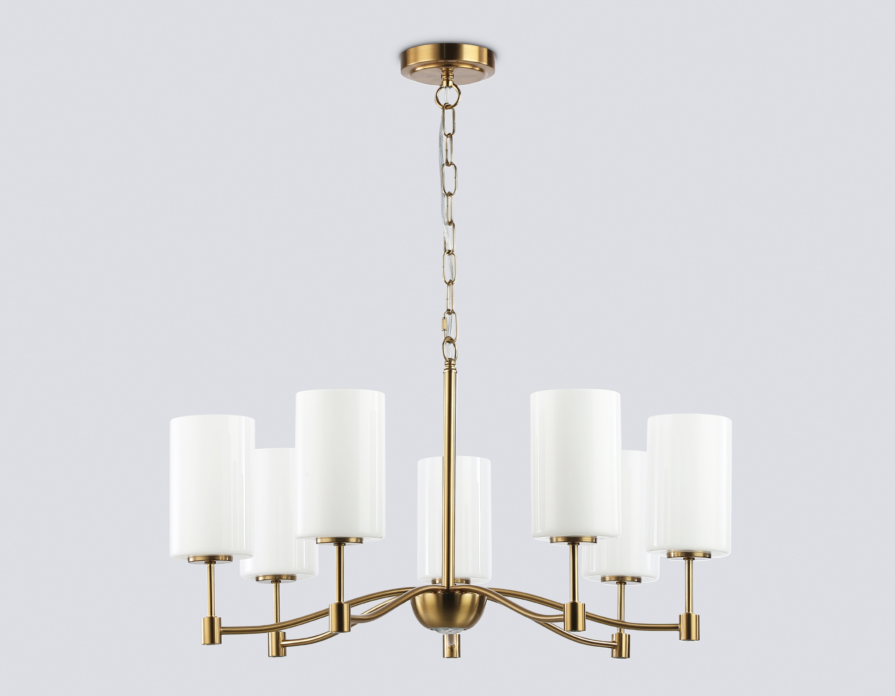 Подвесная люстра LH56053/7 BS/FR латунь/белый матовый E14*7 max 40W D680*950