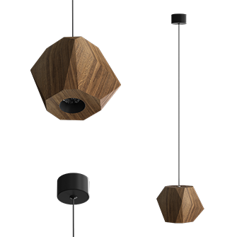 Подвесной накладной светильник RUBIK Wooden Lamp под сменную лампу (11071)