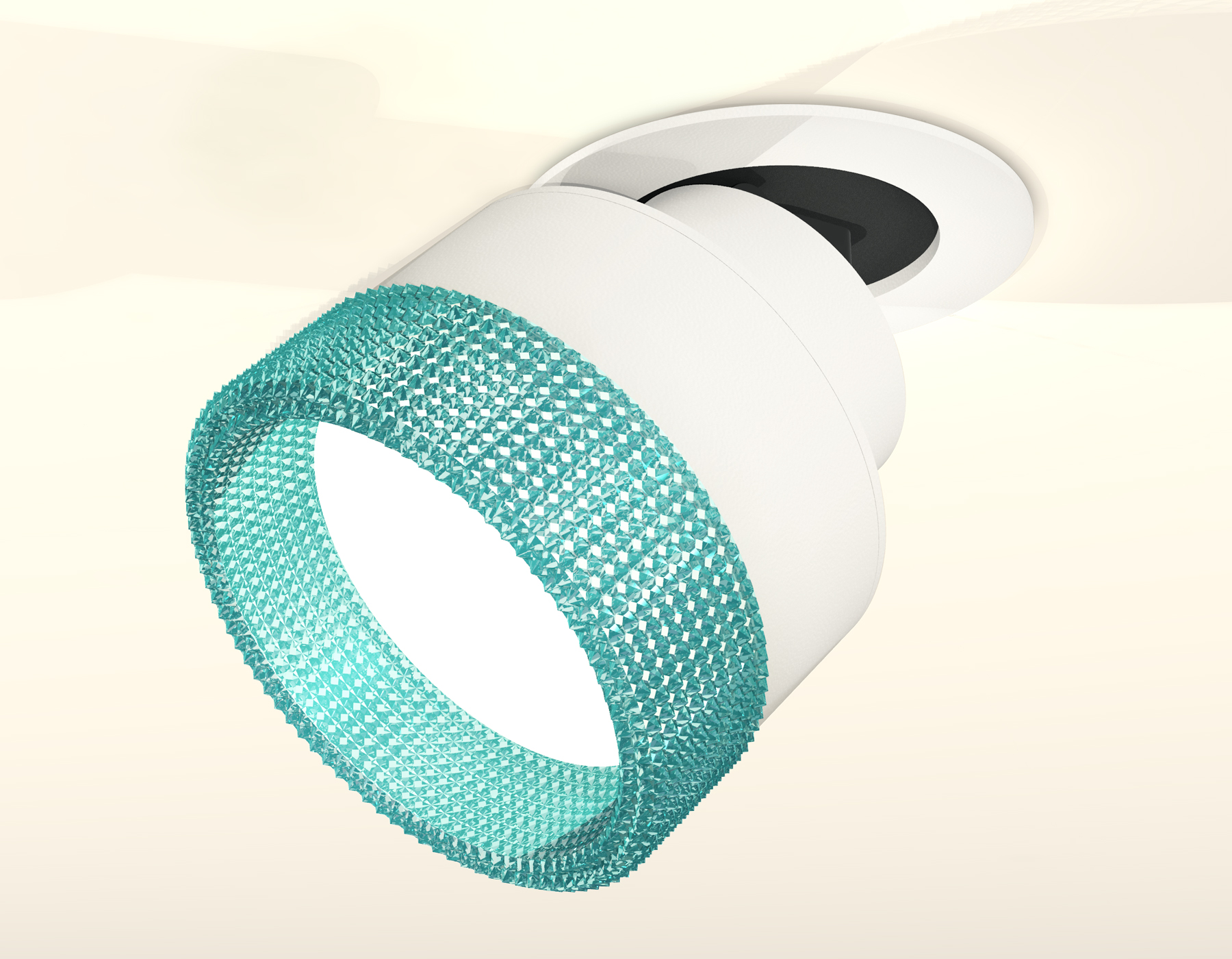 Комплект встраиваемого поворотного светильника с композитным хрусталем XM8101543 SWH/BL белый песок/голубой GX53 (A2241, A2105, C8101, N8488)