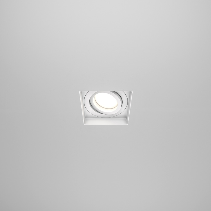 Встраиваемый светильник Atom GU10 1x50Вт Maytoni Technical DL003-01-W (dl003-01-w)