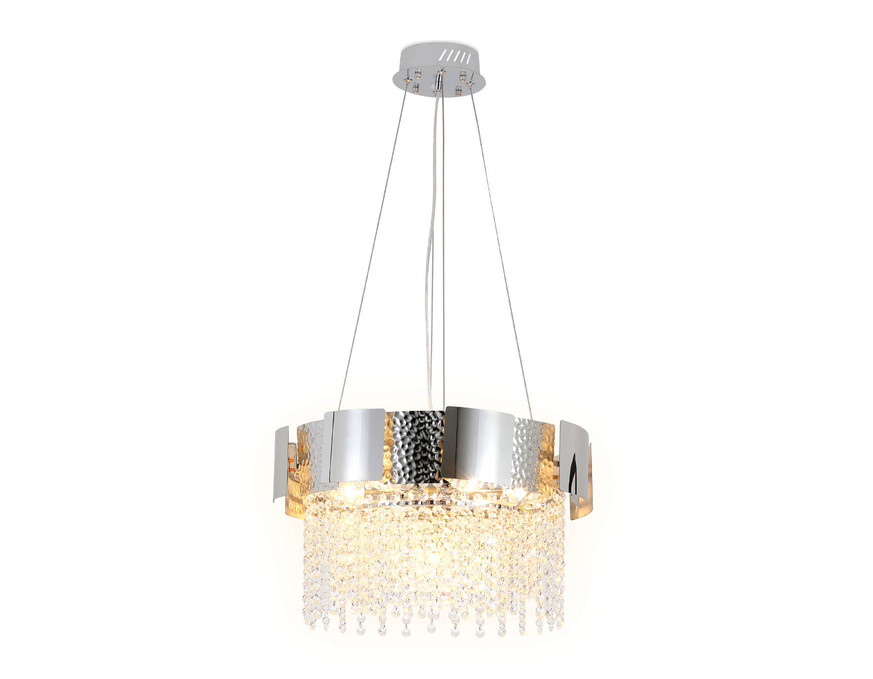 Подвесная хрустальная люстра TR5244/7 SL/CL серебро/прозрачный E14/7 max 40W D500*630