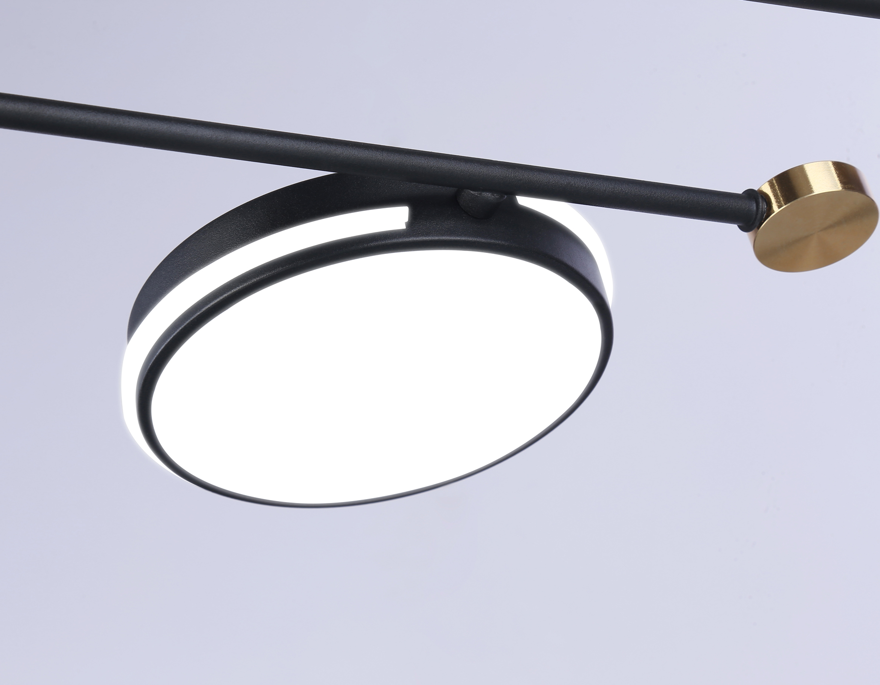 Подвесной светодиодный светильник FL51645/8 BK/GD черный/золото 3000K/4200K/6400K 67W D1000*850 (Без ПДУ)