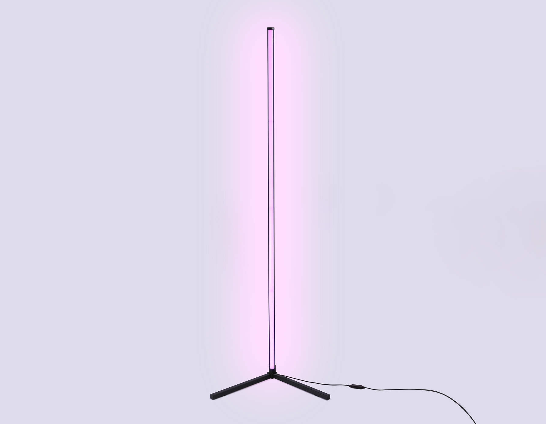 Светильник светодиодный напольный RGB с пультом FL8027 BK черный LED 20W RGB D32*1650 (ПДУ РАДИО 2.4G)