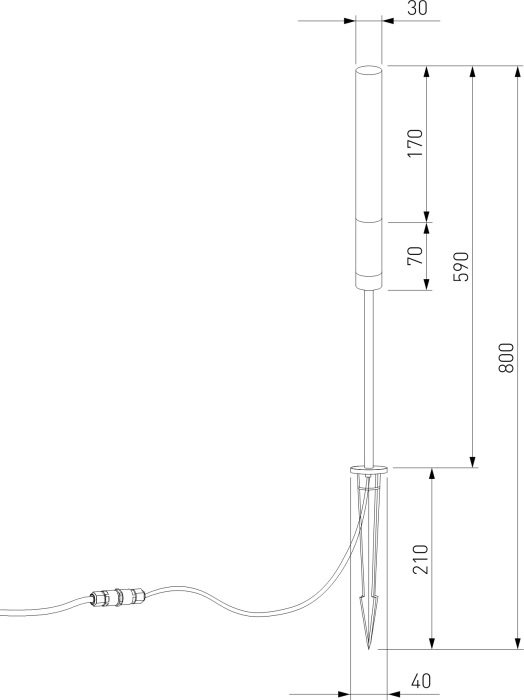 Грунтовый светильник Elektrostandard Invi 35155F черный (a069445)