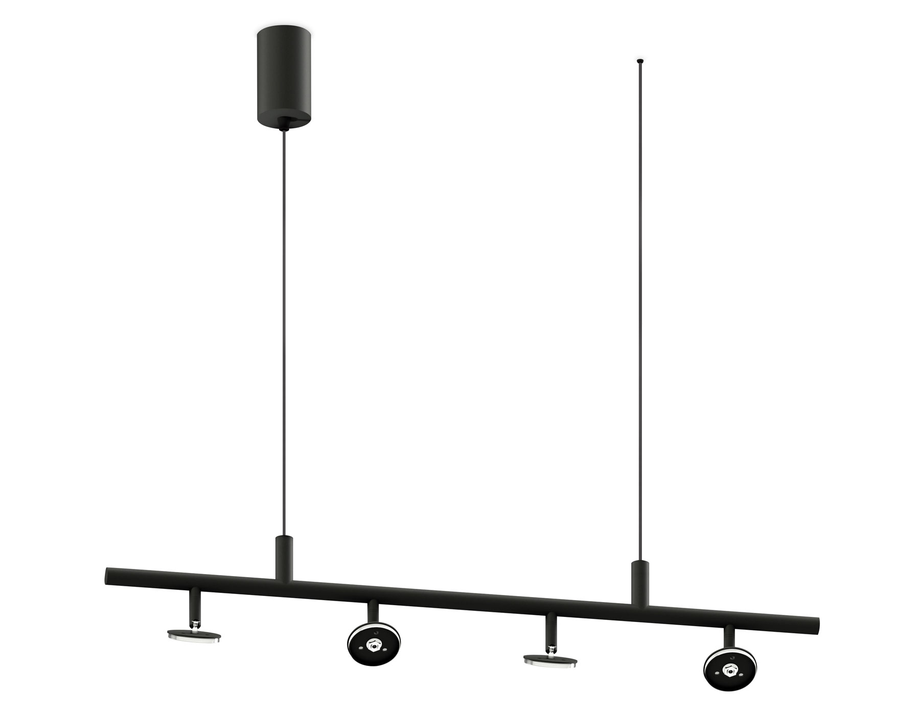 Корпус светильника подвесной поворотный для насадок D60 C9002/4 SBK черный песок 800*60*1200mm MR16 GU5.3/4