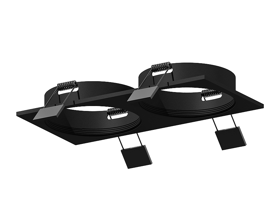 Корпус светильника встраиваемый для насадок D60mm C6526 SBK черный песок 160*80*H25mm MR16 GU5.3