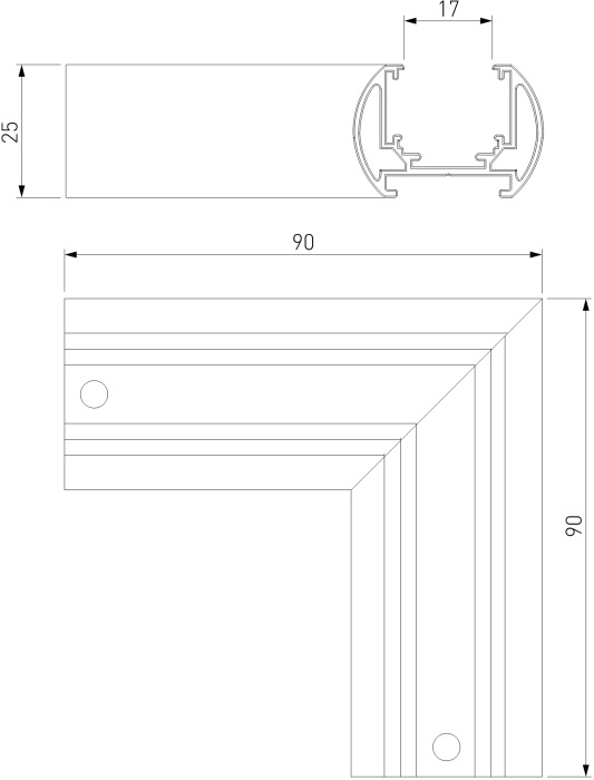 Коннектор угловой для шинопровода Round Elektrostandard Slim Magnetic 8513500 накладной черный