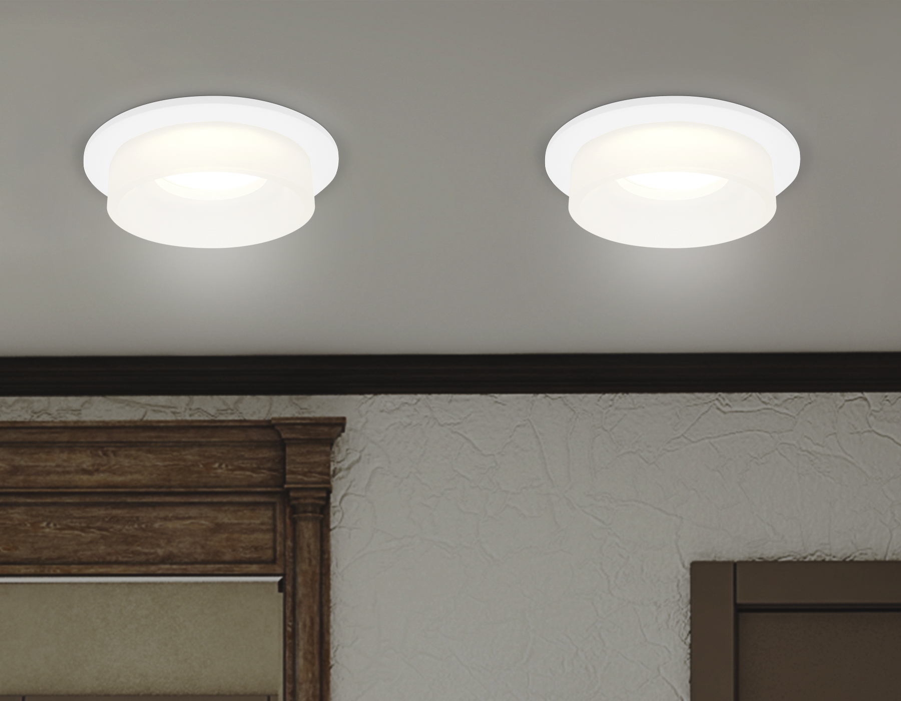 Встраиваемый точечный светильник с акрилом TN1311 SWH/FR белый песок/белый матовый GU5.3 D98*45