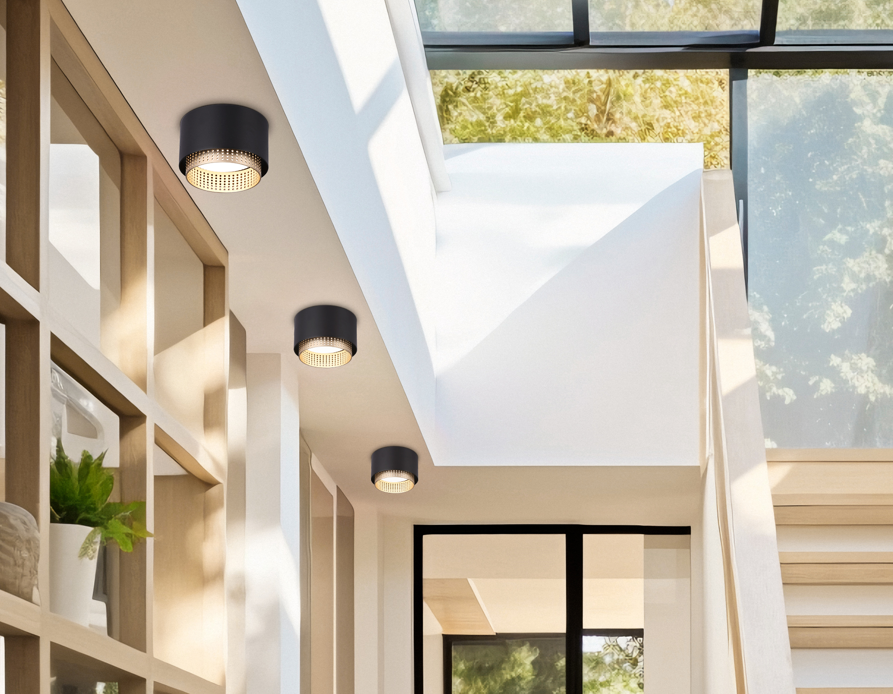 Накладной точечный светильник GX53 TN71275 BK/GD черный/золото GX53 max 12W D95*62