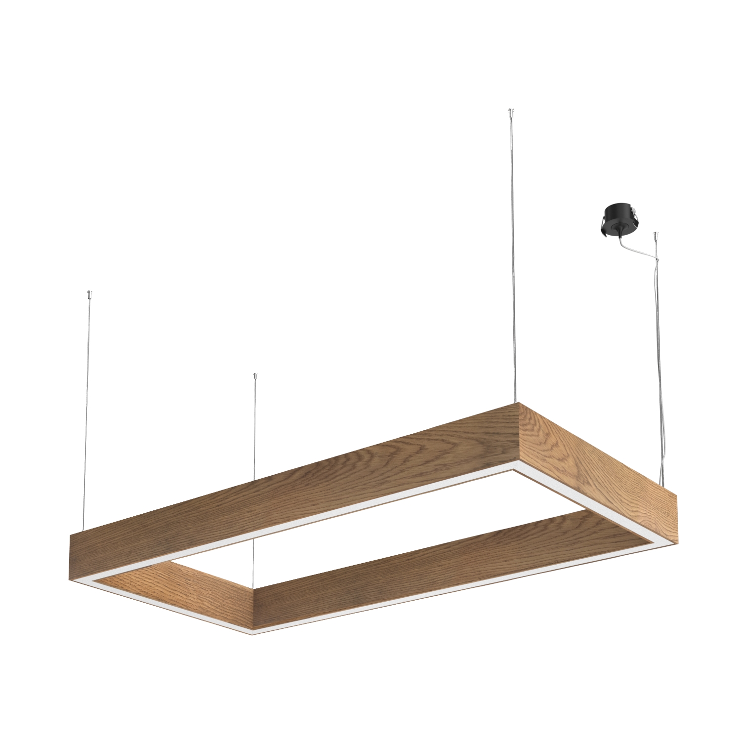 Подвесной светодиодный светильник Ledron KVADRO Basic 525х1025 Black 4000K (4838)