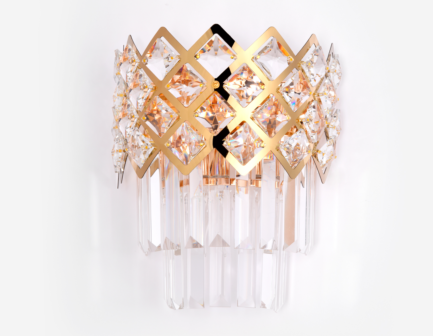 Настенный светильник с хрусталем TR5284/2 GD/CL золото/прозрачный E14/2 max 40W 280*220*150