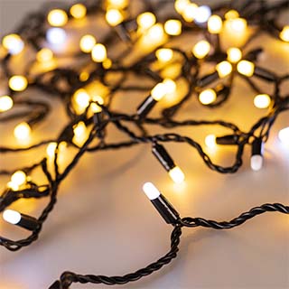 Светодиодная гирлянда ARD-STRING-CLASSIC-10000-BLACK-100LED-MILK-FLASH Warm (230V, 7W) (Ardecoled, IP65) 031208