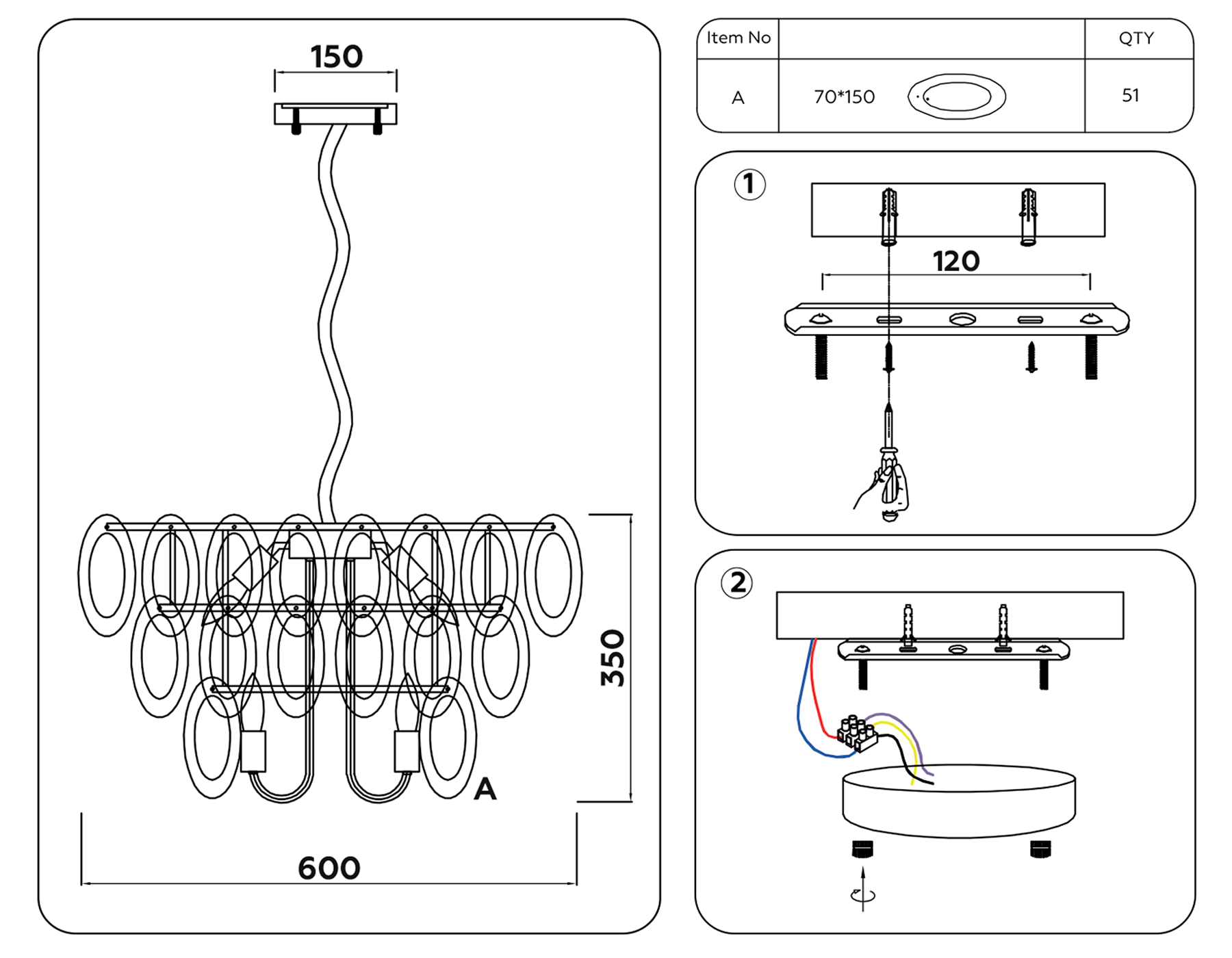 Подвесная люстра с хрусталем TR5177/10 CH/CL/FR хром/прозрачный/белый матовый E14/10 max 40W D600*1050