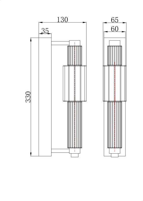 Бра светодиодное Verticale MOD308WL-L9CH3K (mod308wl-l9ch3k)
