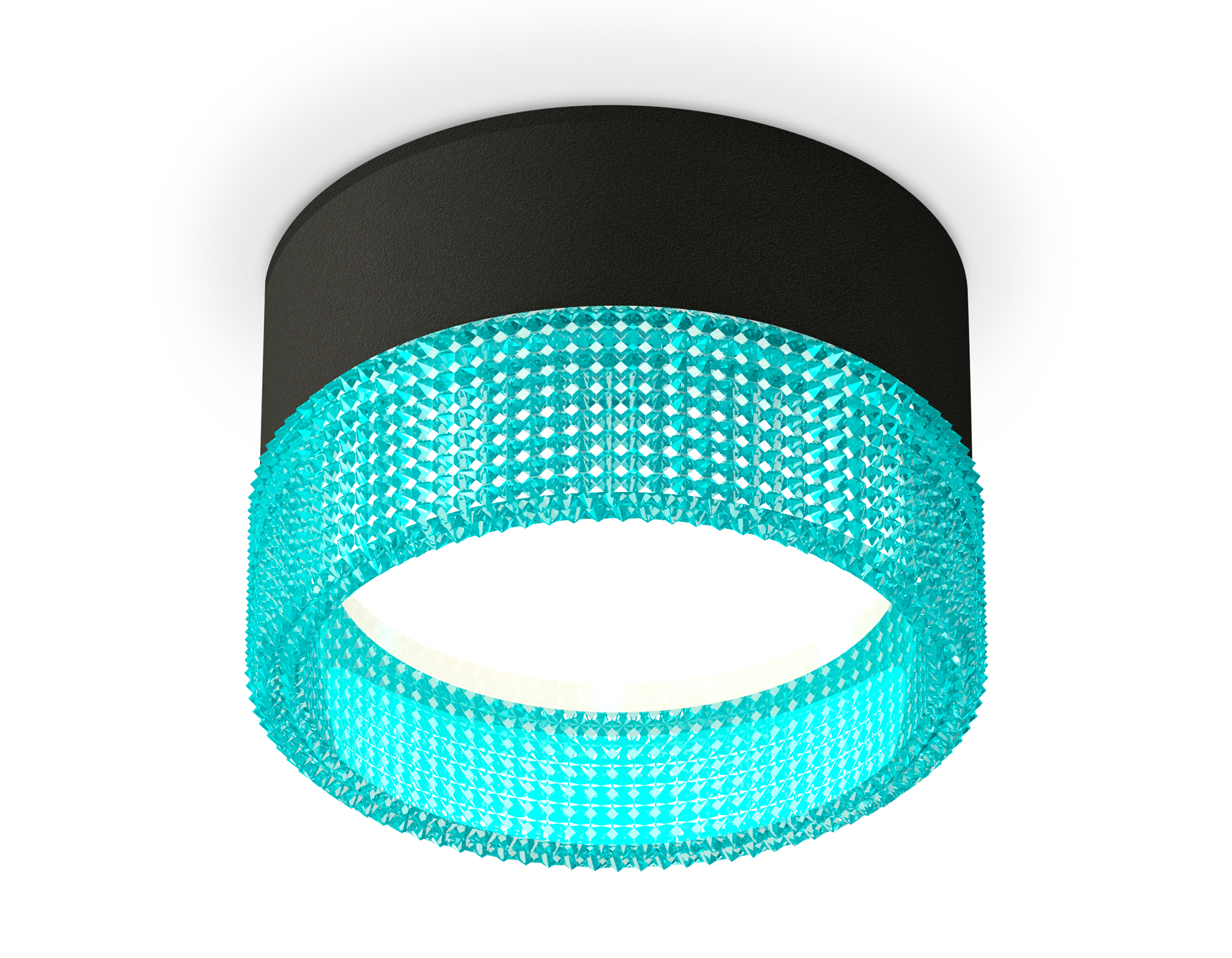 Комплект накладного светильника с композитным хрусталем XS8102033 SBK/BL черный песок/голубой GX53 (C8102, N8488)