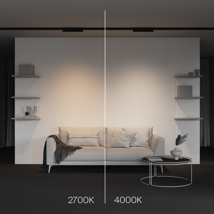 Трековый светильник трехфазный 10W 220V Maytoni Basis TR196-3-10W27K-B (tr196-3-10w2_7k-b)