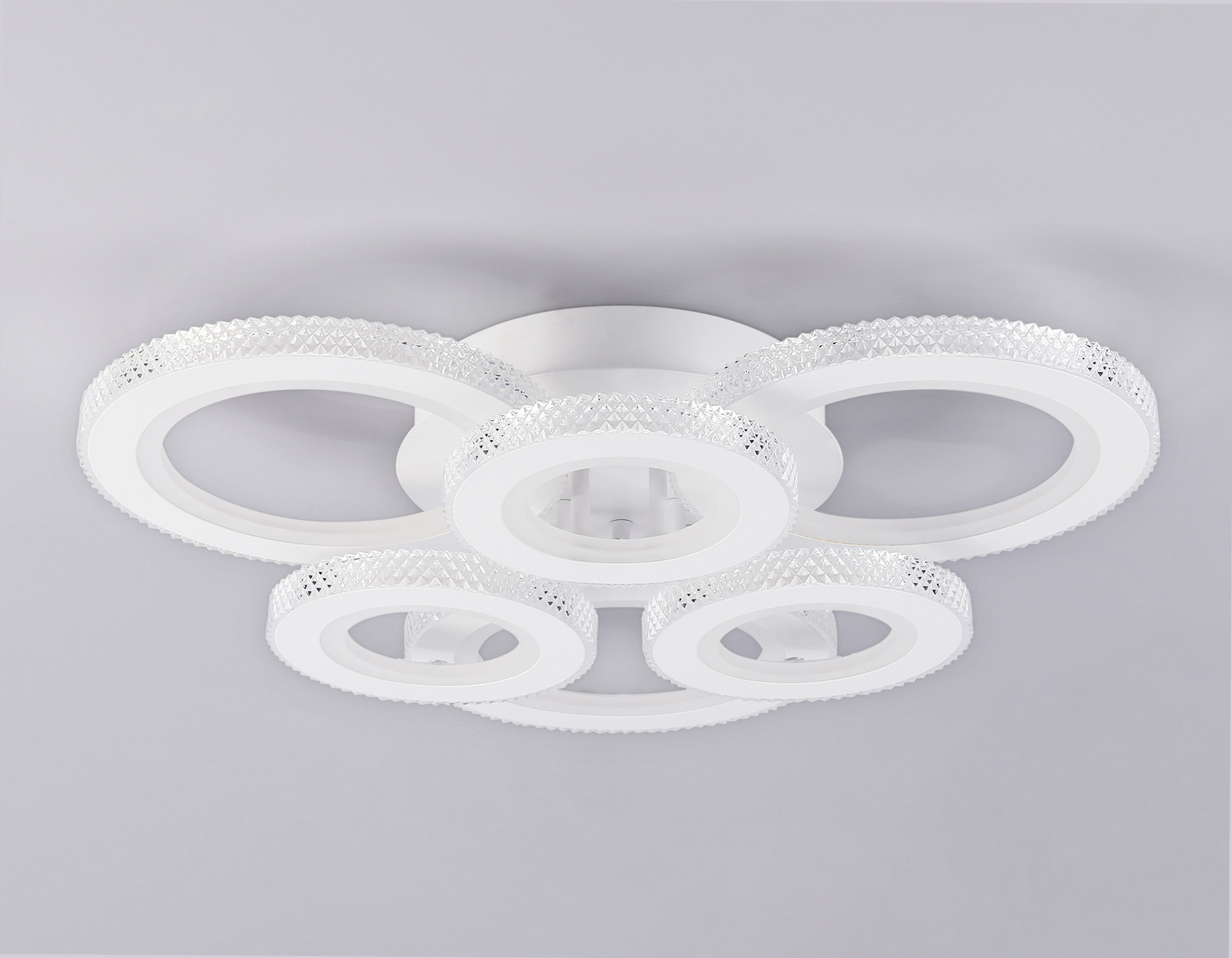 Потолочный светодиодный светильник с пультом FA8872/3+3 WH белый 3000K-6400K 63W 550*510*125 (ПДУ ИК)